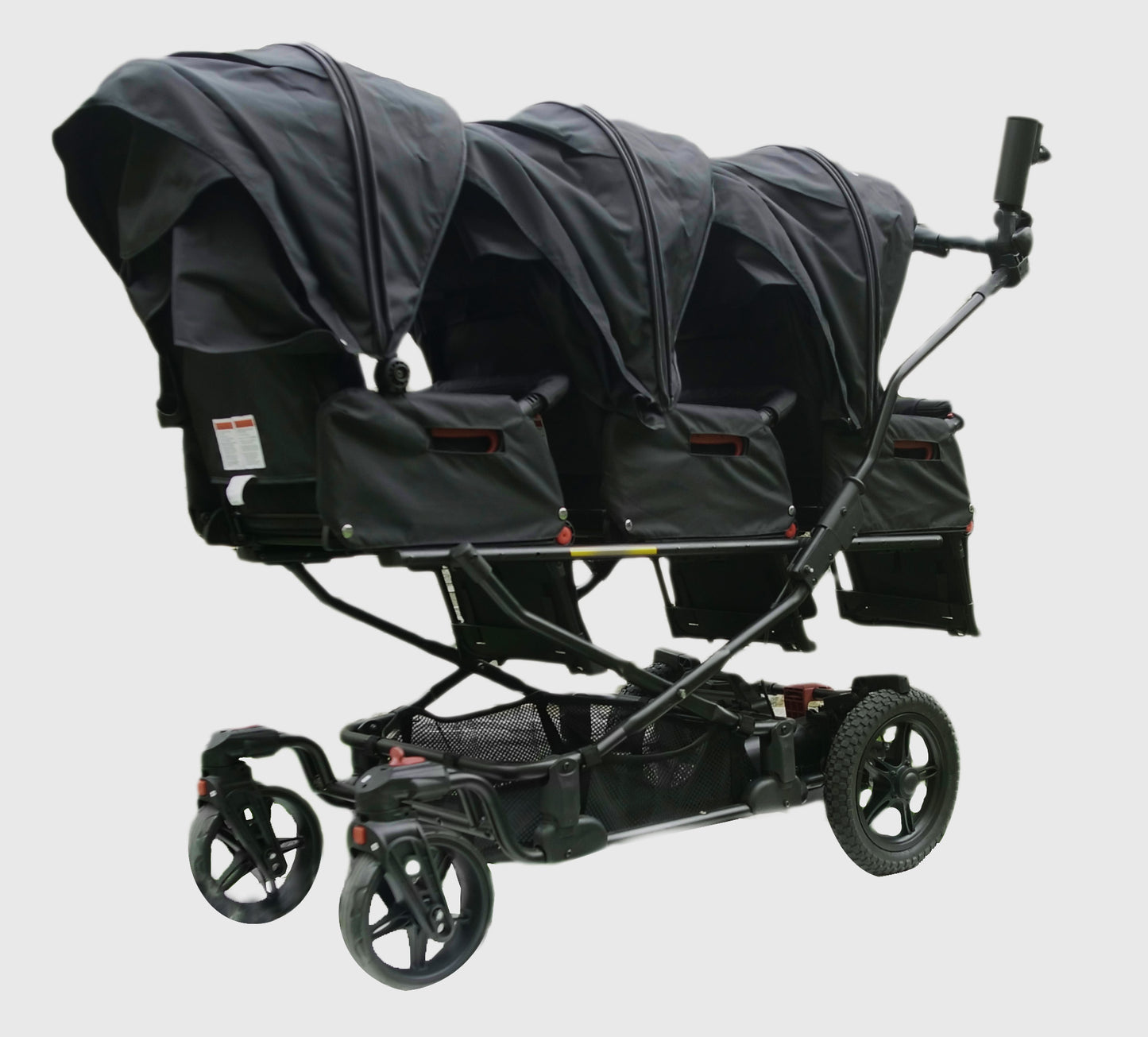 Poussette Électrique Pliable et modulable 2 & 3 Places - Poussette Bébé Triplés 0 à 4 ans - Avec Moteur Électrique & Batterie Rechargeable - Frein Parking - Écran de contrôle - P3S